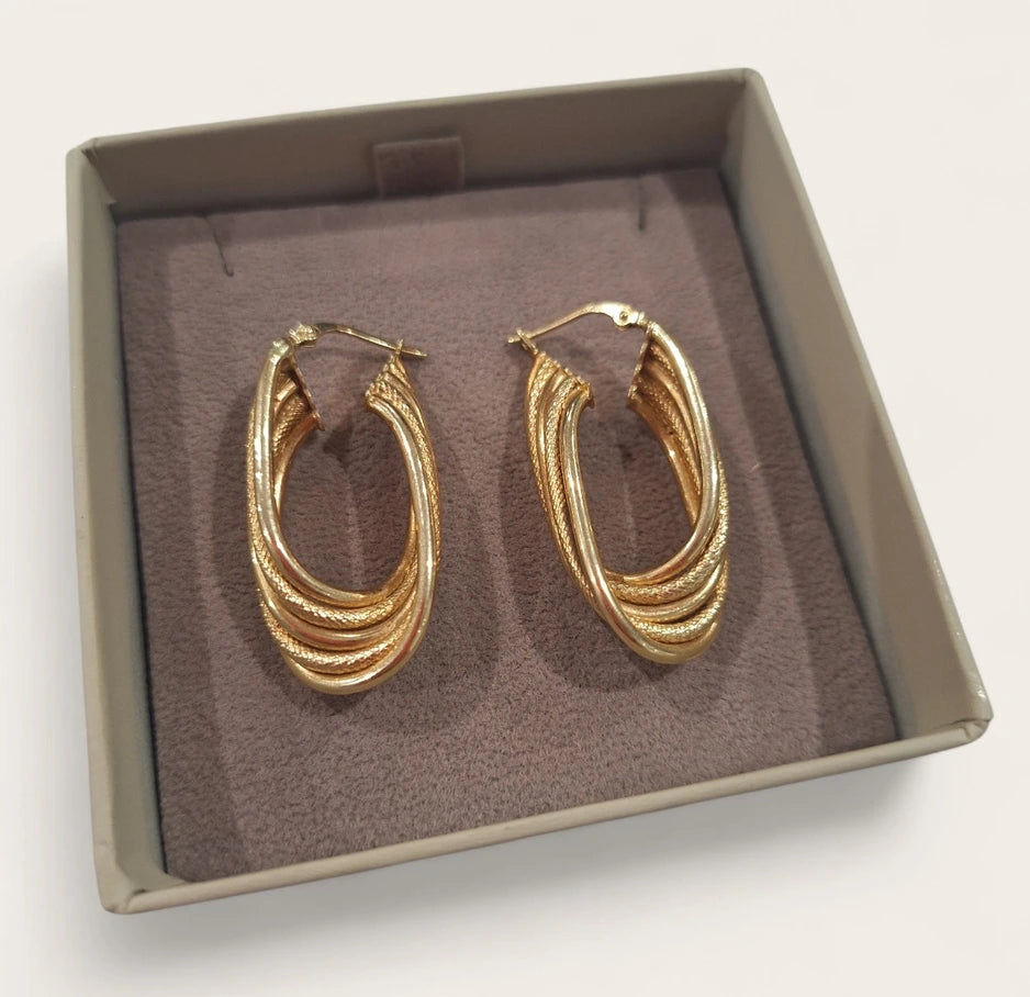 Cercei Aur 14K Tip Creole Model Elegant – 5,72g