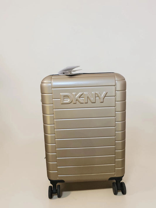 Troler DKNY Hardshell Spinner 4 Roți – Auriu/Champagne, Nou cu Etichete
