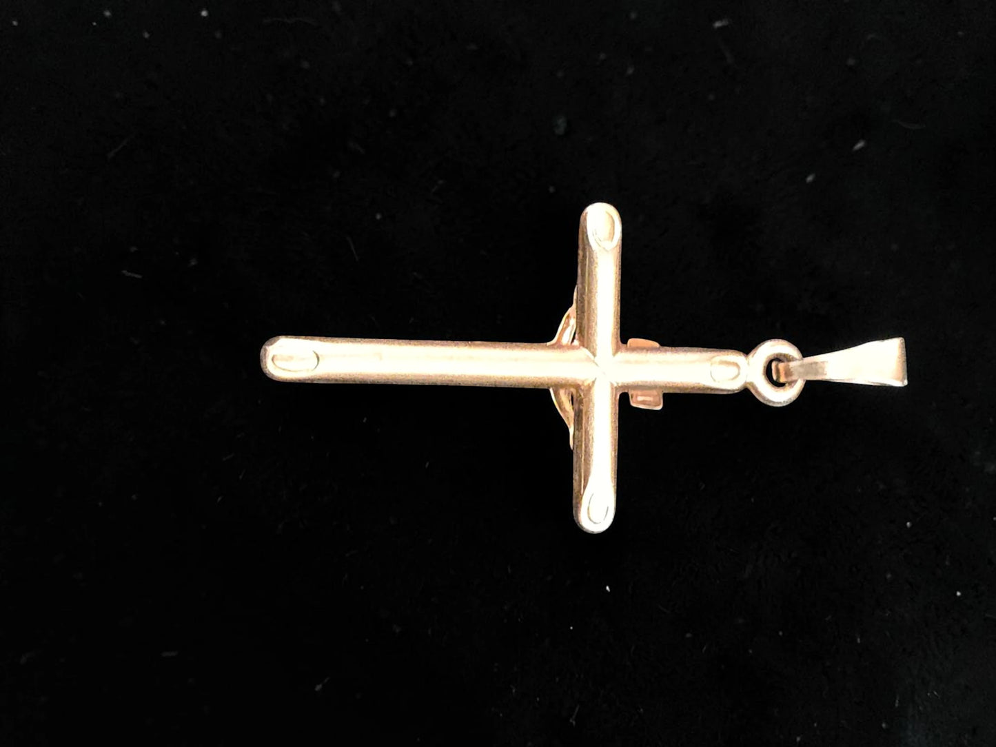 Pandantiv Cruce Aur Roz 14K – 1.2g