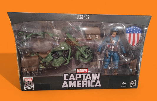 Figurina Captain America Marvel Legends cu Motocicleta