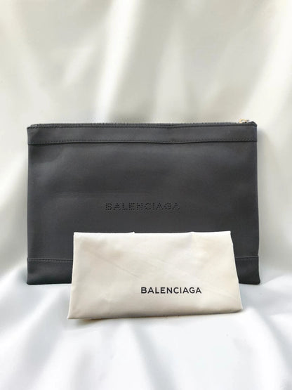 Balenciaga Navy Clip M Clutch / Port Documente din Piele – Negru – Made in Italy