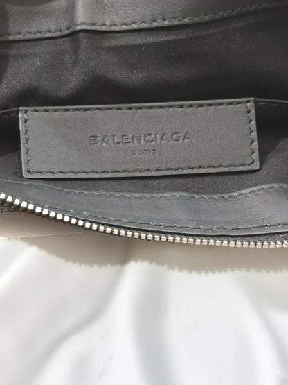 Balenciaga Navy Clip M Clutch / Port Documente din Piele – Negru – Made in Italy