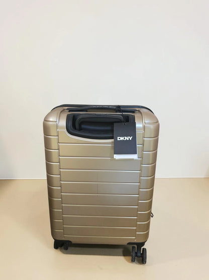 Troler DKNY Hardshell Spinner 4 Roți – Auriu/Champagne, Nou cu Etichete