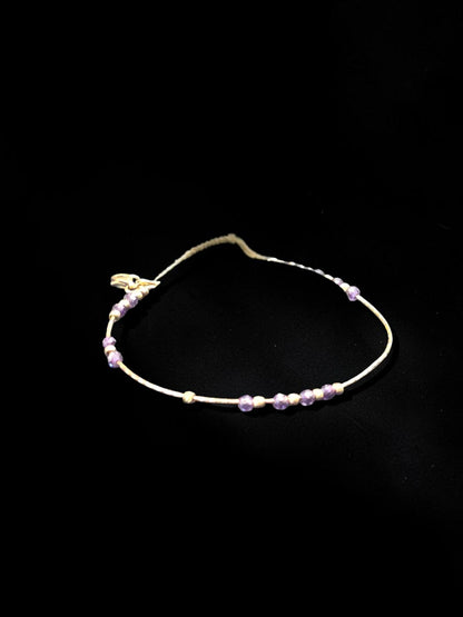 Brățară din Aur 14K cu Ametiste Naturale – 3.2g