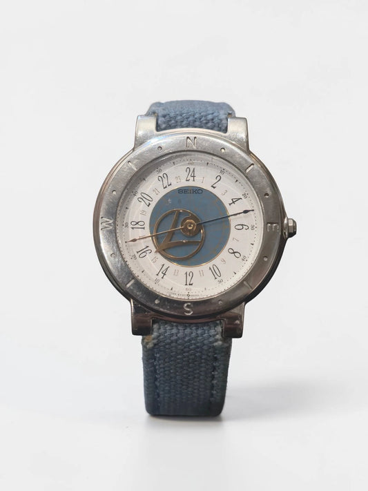 Seiko Levante Maritime 5Y37-6000 Vintage Quartz – Ceas 24 Ore / World Compass