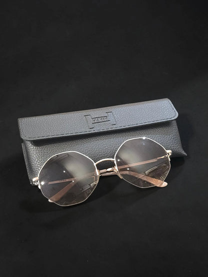 Ochelari de Soare HAWK HW1676 – Ramă Geometrică Aurie – Lentile Gradient