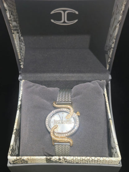 Ceas Just Cavalli Damă – Cristale – Bicolor – Cutie Originală