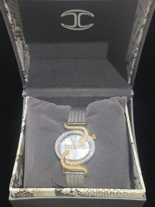Ceas Just Cavalli Damă – Cristale – Bicolor – Cutie Originală