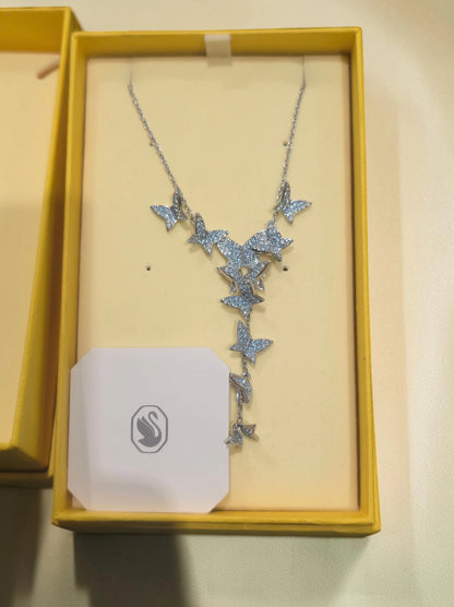 Set Swarovski Colier și Cercei cu Fluturi – Cristale – Cutii Originale