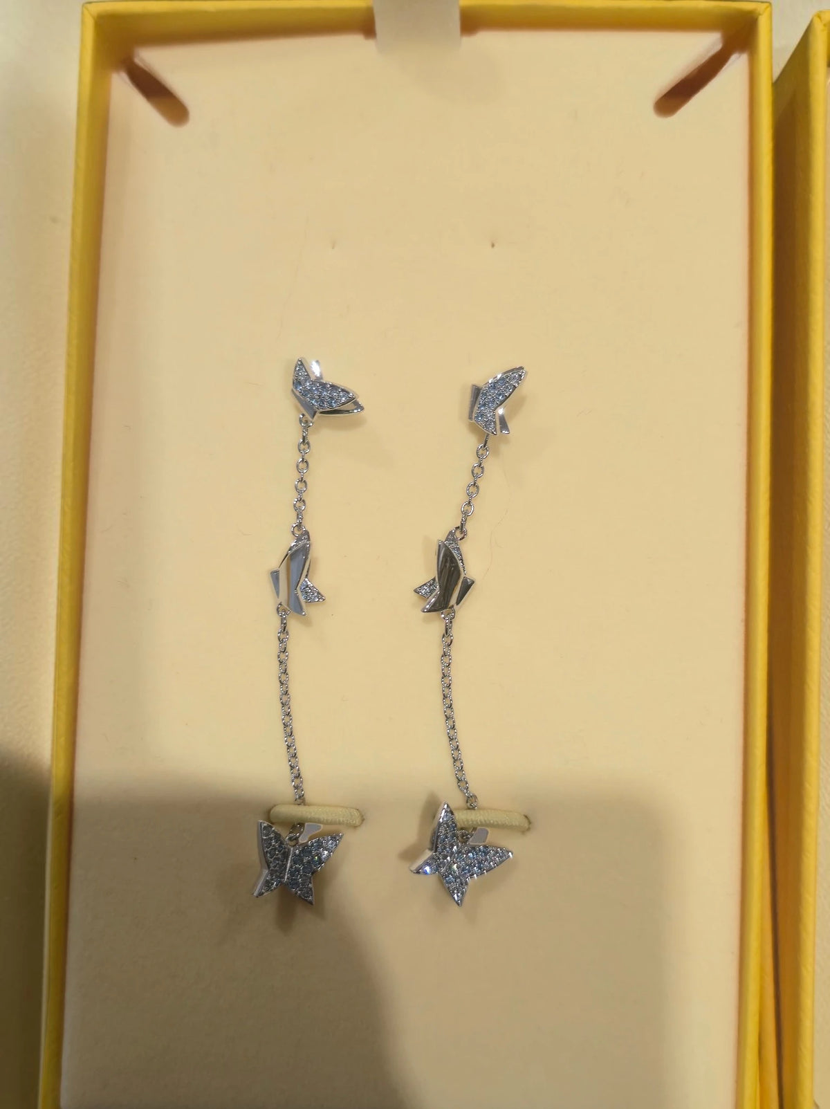 Set Swarovski Colier și Cercei cu Fluturi – Cristale – Cutii Originale