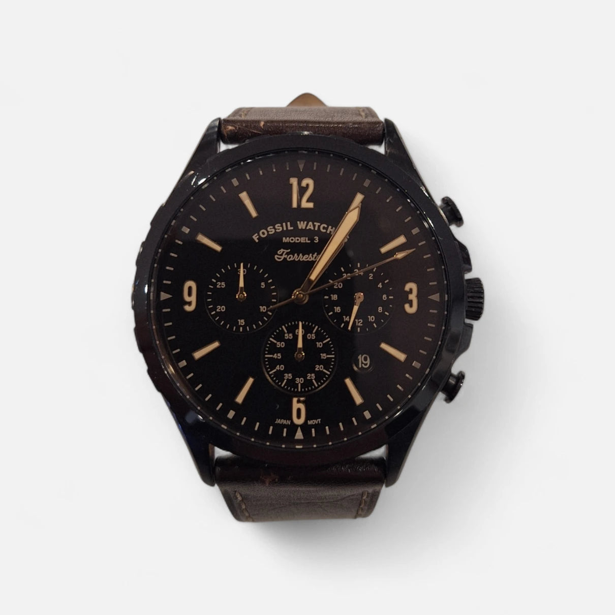 Ceas Fossil Model 3 Forrest Chronograph – Design Clasic cu Curea din Piele