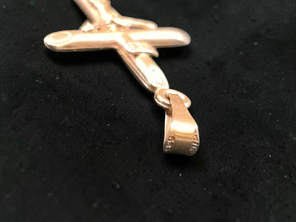 Pandantiv Cruce Aur Roz 14K – 1.2g