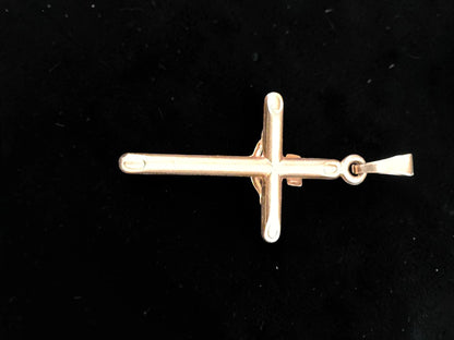 Pandantiv Cruce Aur Roz 14K – 1.2g