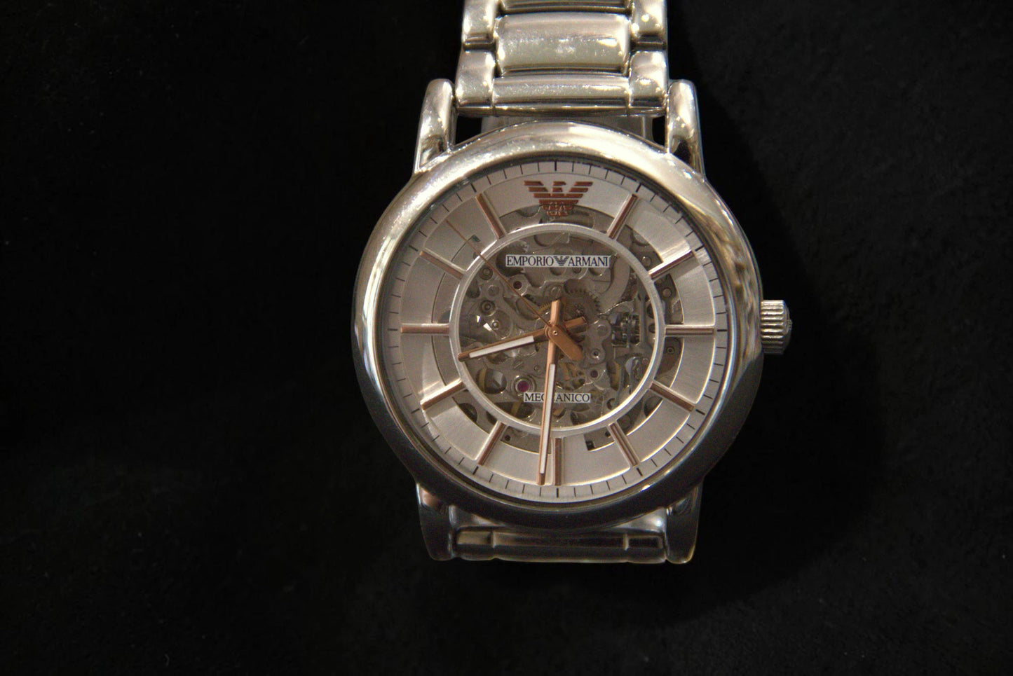 Ceas Automat Emporio Armani Skeleton Mecanic din Oțel Inoxidabil