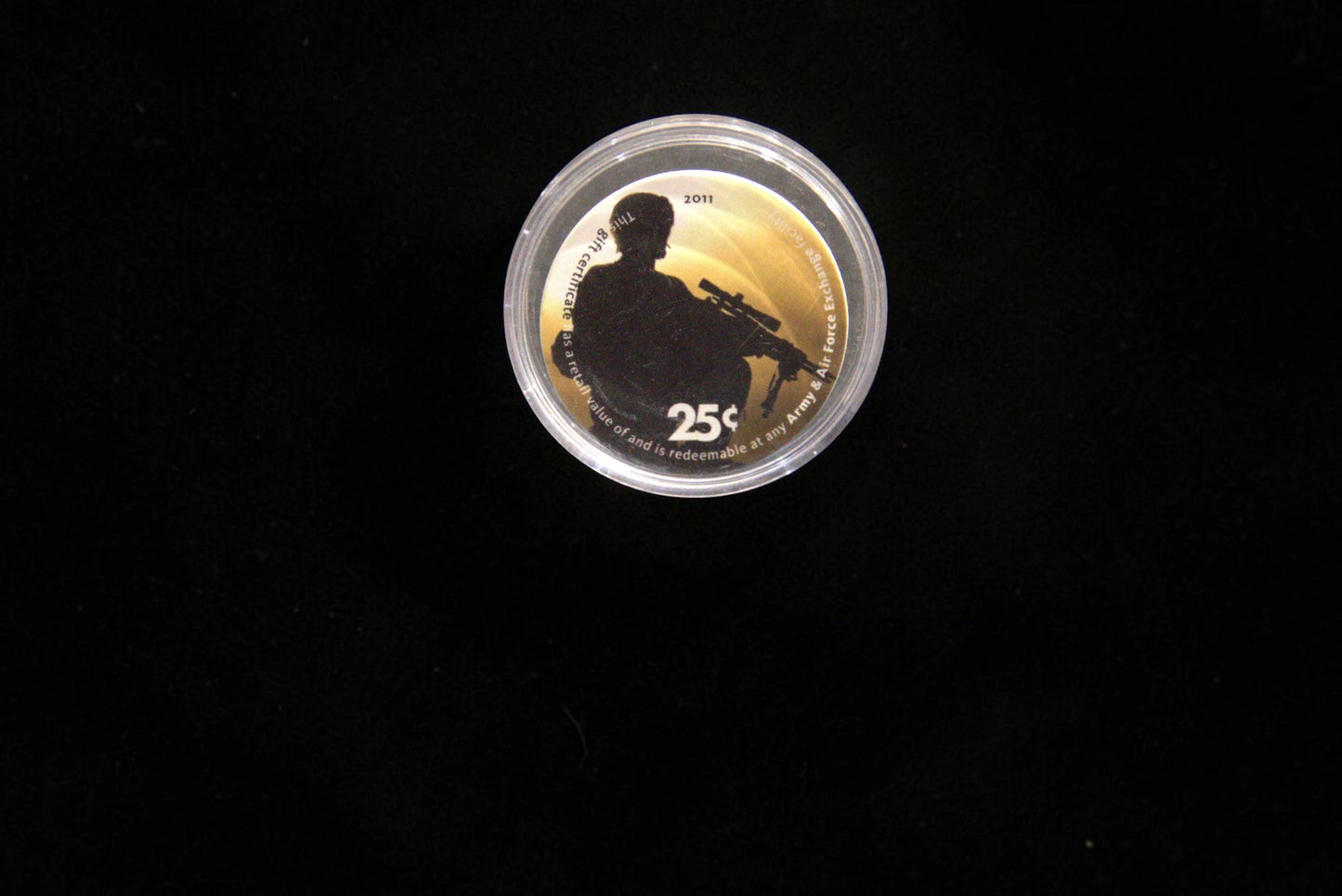 Jeton Cadou AAFES Exchange 25¢ 2011 – Military Marksman