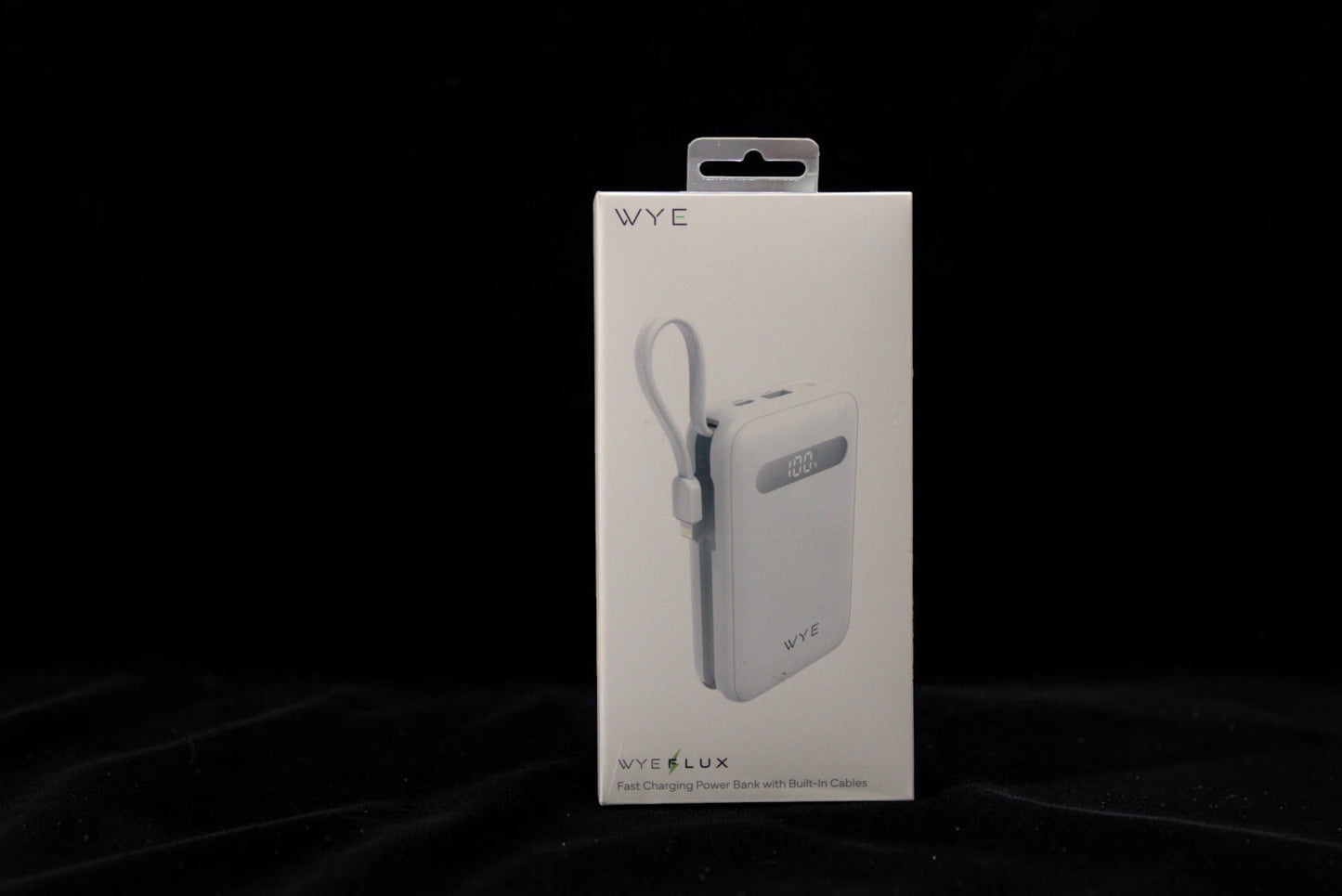 WYE Flux Power Bank cu Cabluri Integrate și Afișaj Digital – Încărcare Rapidă