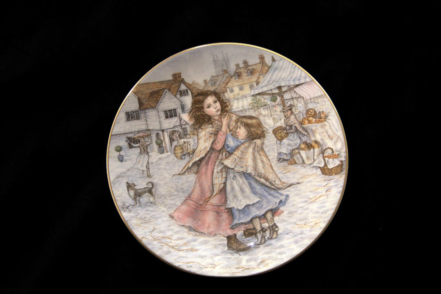 Farfurie Decorativă "Market Day" – Scenă Victoriană