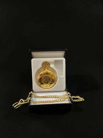 Ceas de Buzunar Mecanic Skeleton Mount Royal cu Lanț și Cutie Originală