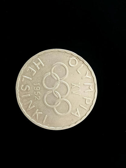 Monedă Finlanda 500 Markkaa 1952 – Jocurile Olimpice Helsinki – Argint 500‰ – 12g