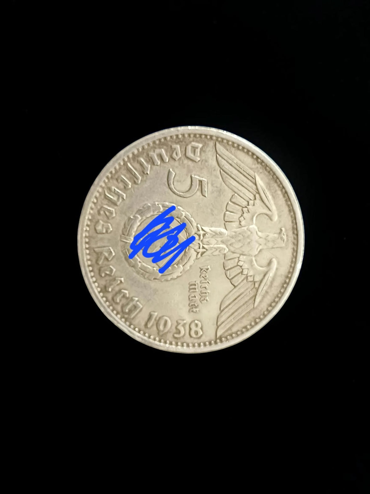 Monedă Germania 5 Reichsmark 1938 – Paul von Hindenburg – Argint 900‰ – 13,88g