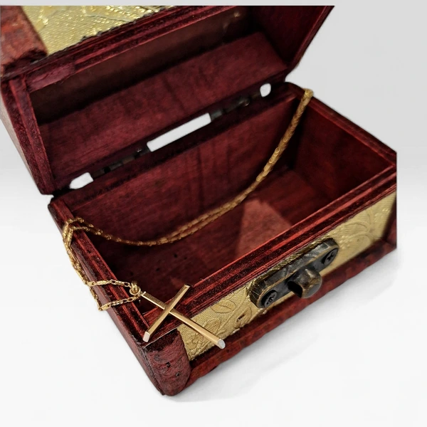 Pandantiv Cruce din Aur 14K cu Lanț – 5,48g - imagine 2