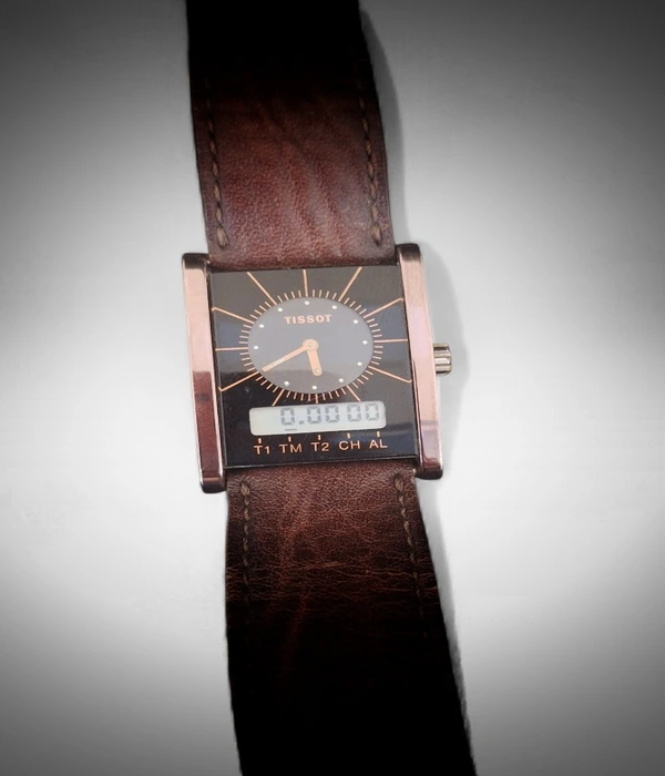 Ceas Tissot Analog Digital – Model Elegant cu Curea Piele - imagine 5