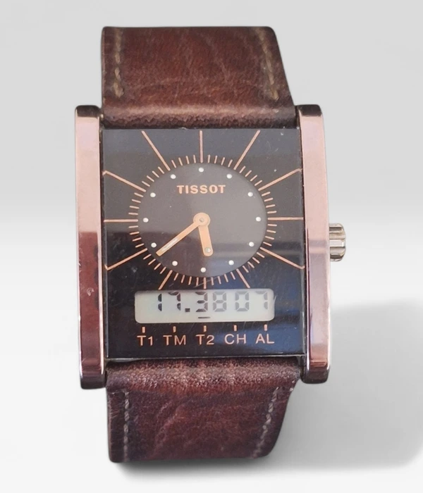 Ceas Tissot Analog Digital – Model Elegant cu Curea Piele - imagine 8