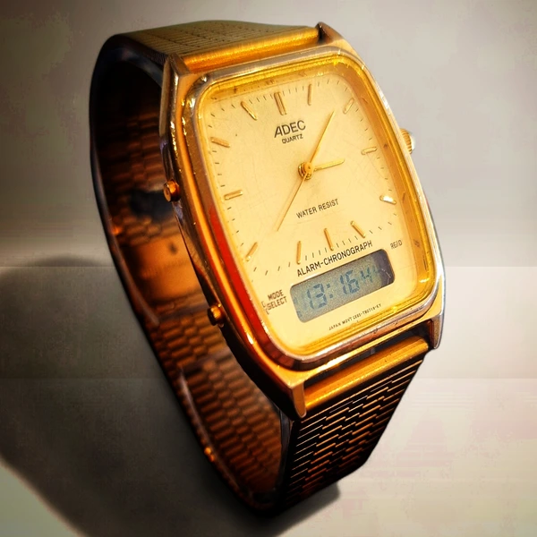 Ceas ADEC Quartz Analog Digital – Model Clasic Vintage - imagine 2