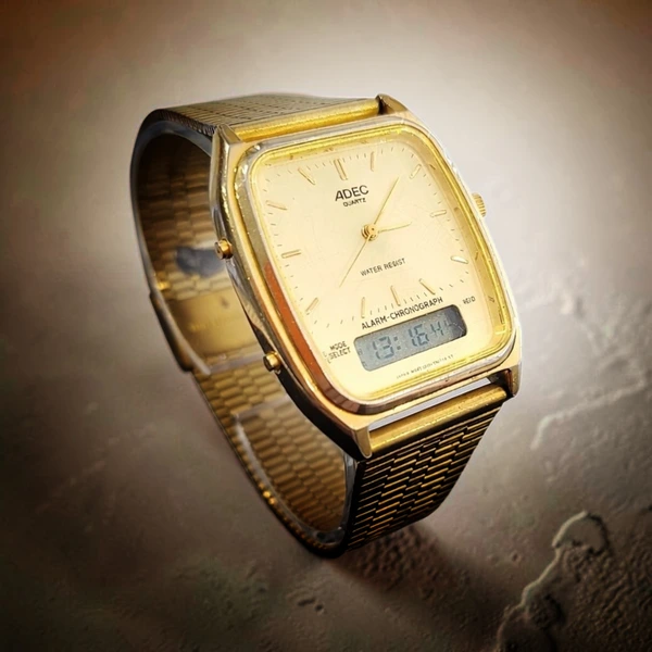 Ceas ADEC Quartz Analog Digital – Model Clasic Vintage - imagine 4