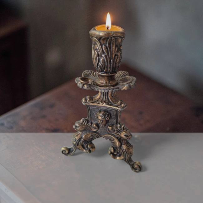 suport lumanare vintage 12cm decorativ amanet focsani