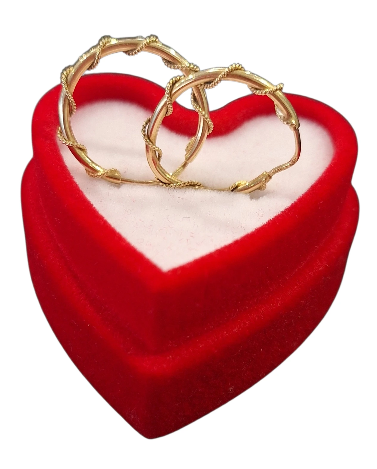 cercei aur 14k creole subtiri rasucite 1.2g amanet focsani