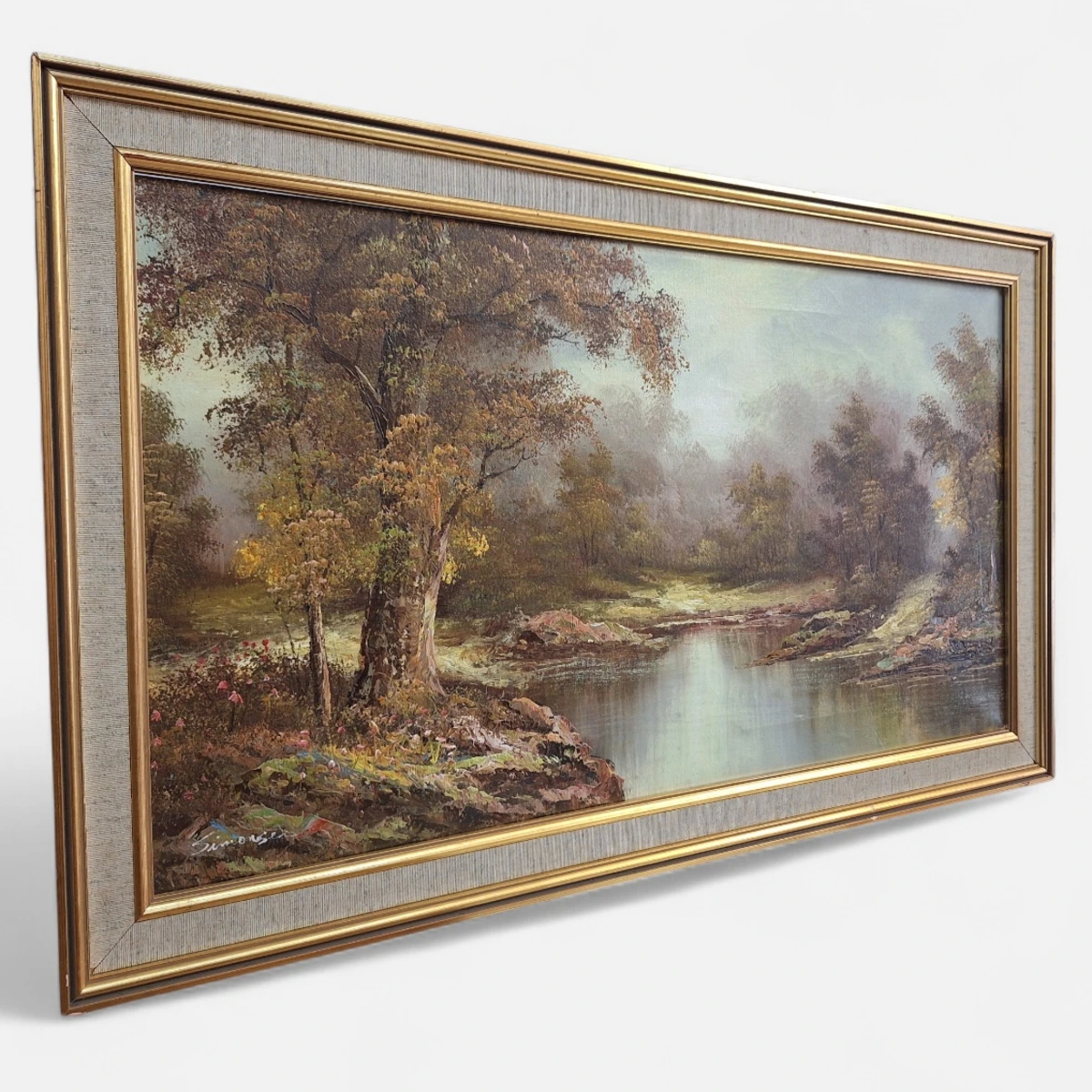 Tablou Peisaj Natură Semnat Simonsen – 85x50 cm - imagine 2