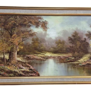 tablou peisaj pictura semnat simonsen 85x50cm amanet focsani