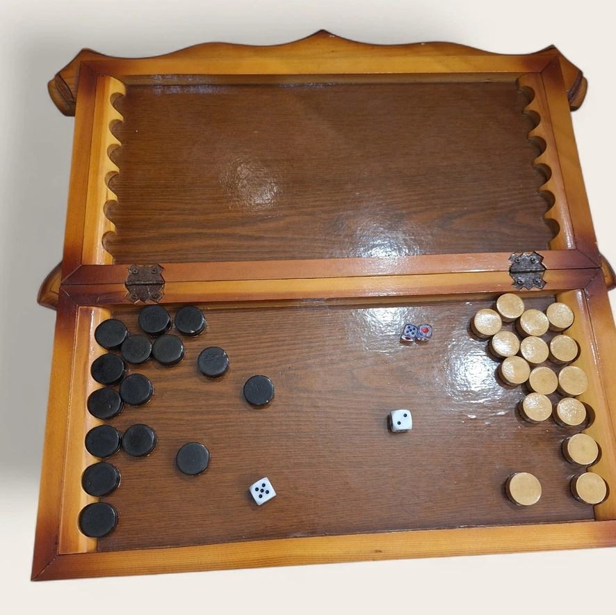 Joc de Table din Lemn – Set Complet, Design Clasic Elegant - imagine 2