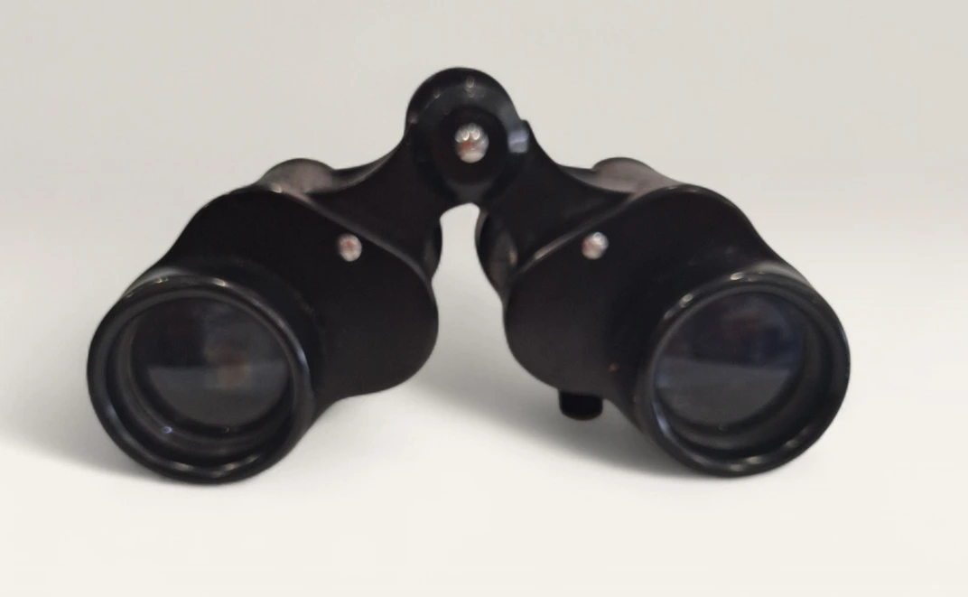 Binoclu vintage „Hunter” cu husă originală din piele - imagine 4