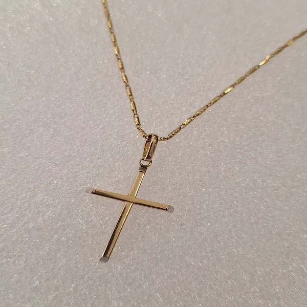 Pandantiv Cruce din Aur 14K cu Lanț – 5,48g - imagine 6