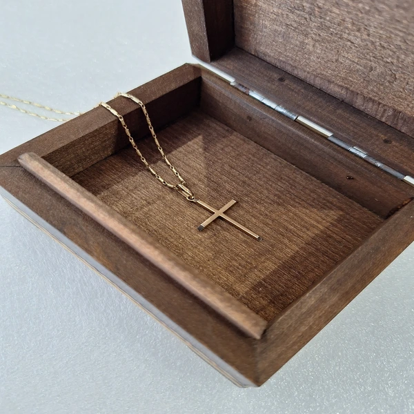 Pandantiv Cruce din Aur 14K cu Lanț – 5,48g - imagine 3