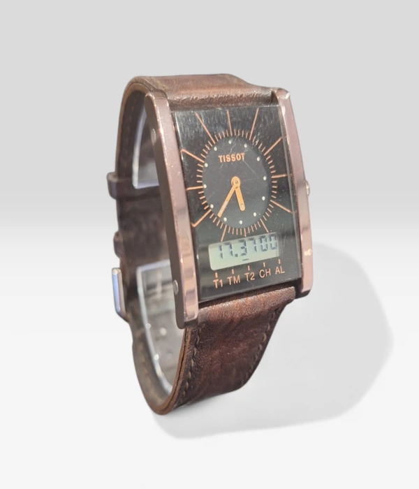 Ceas Tissot Analog Digital – Model Elegant cu Curea Piele - imagine 2