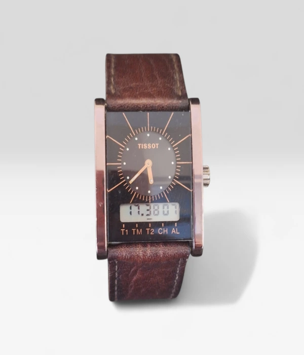 Ceas Tissot Analog Digital – Model Elegant cu Curea Piele - imagine 3