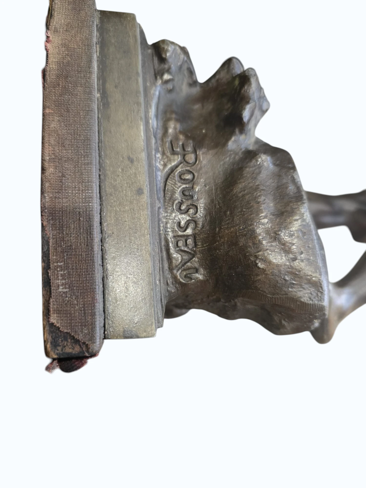 Set statuete decorative „Rousseau” – cuplu rustic stil bronz, 45 cm - imagine 6