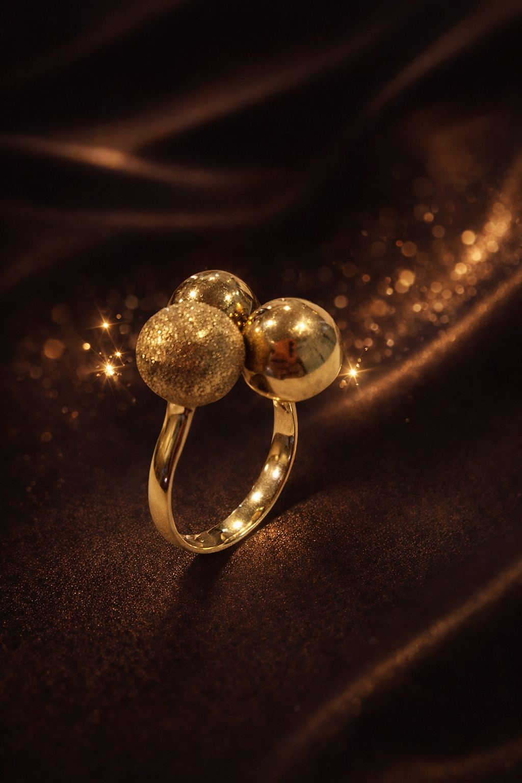 Inel Aur 14K Model Modern cu Sfere – 4,94g - imagine 4