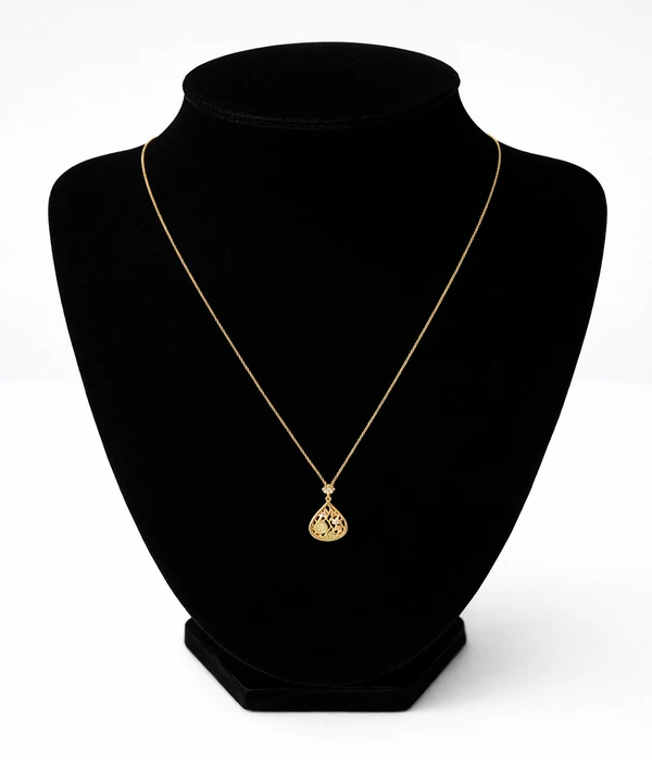 colier aur 14k pandantiv picatura 2.20g amanet focsani