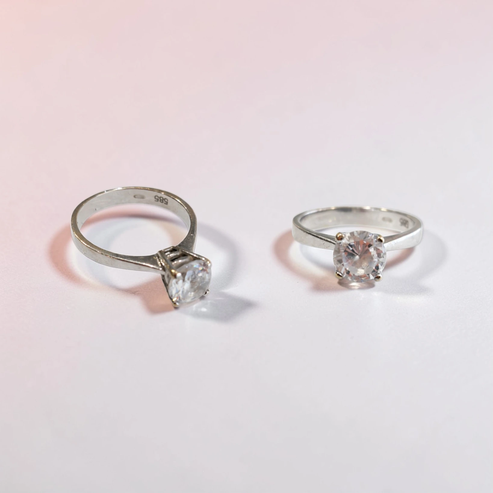 Inel Aur Alb 14K cu Piatră Tip Solitaire – 3g - imagine 6