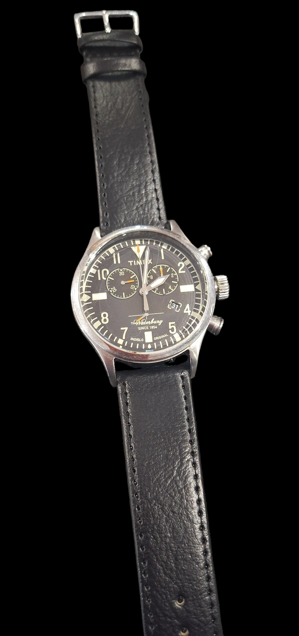Timex Waterbury Chronograph – Quartz, Curea Piele - imagine 4