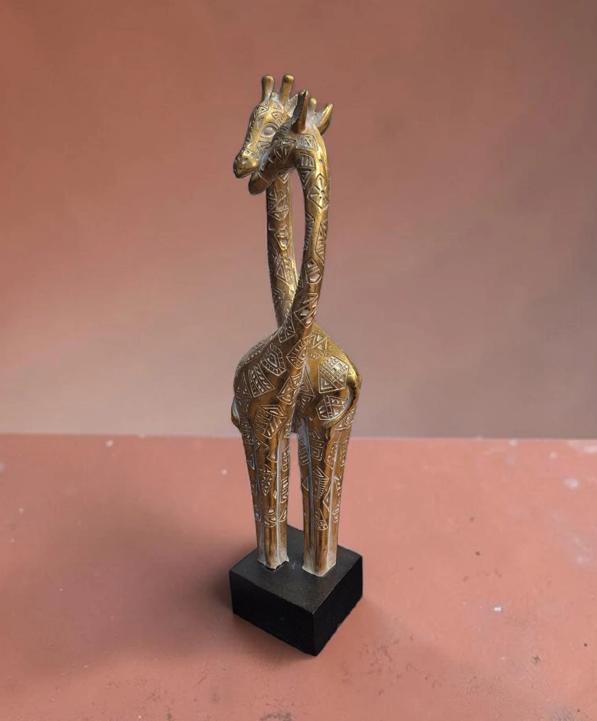 statueta girafe decor african