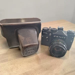 aparat foto zenit ttl helios 44m vintage cu husa originala