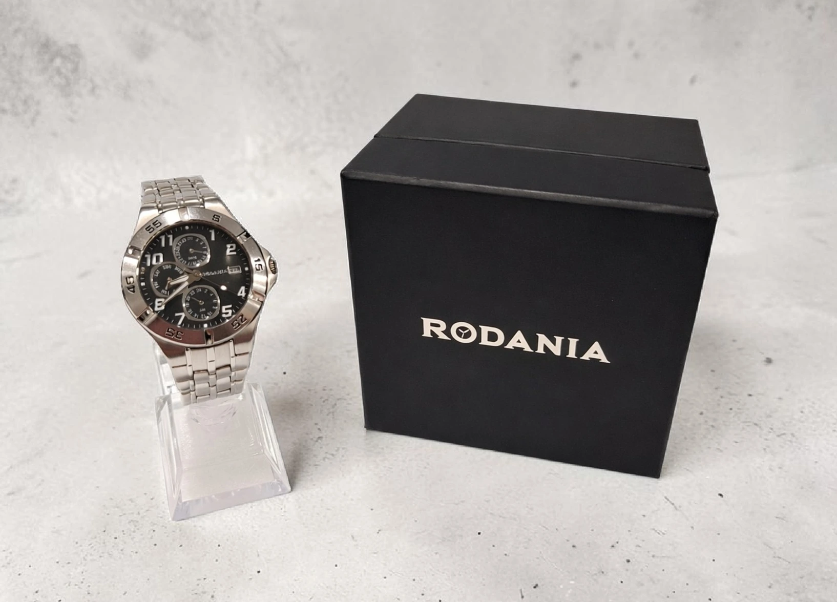 ceas rodania cronograf quartz barbati cu cutie originala
