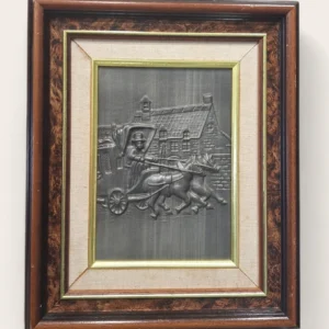 tablou relief trăsură vintage 33x28