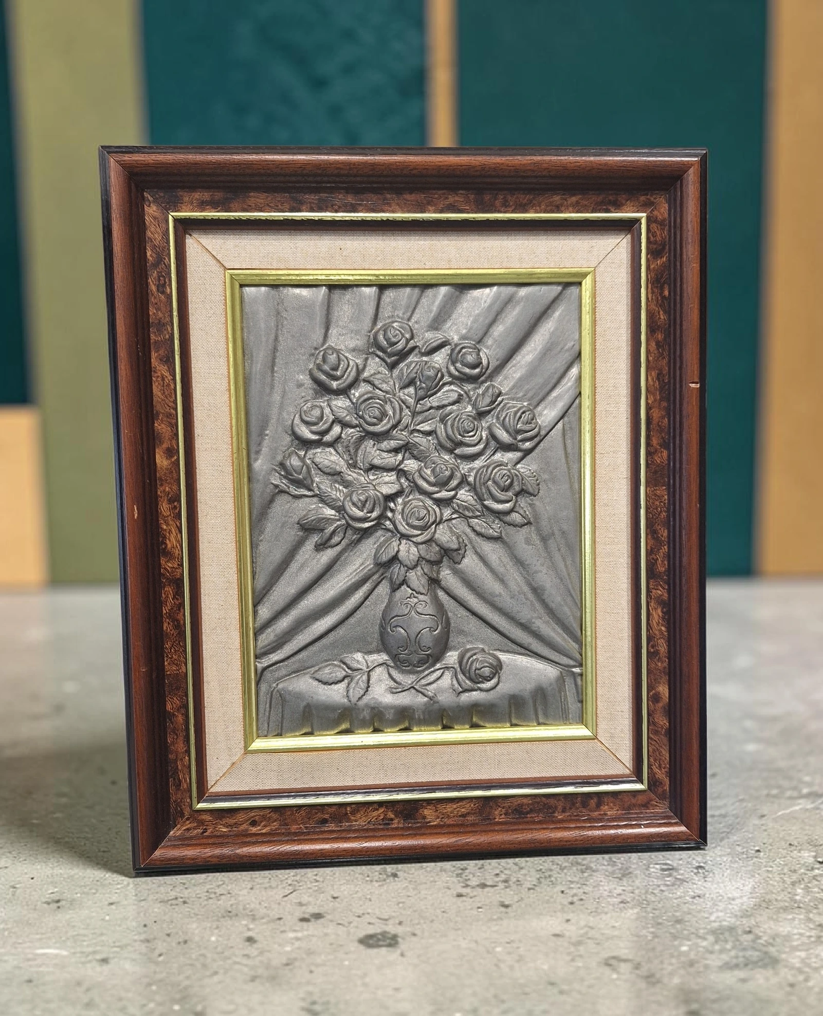 tablou relief floral trandafiri 40x32