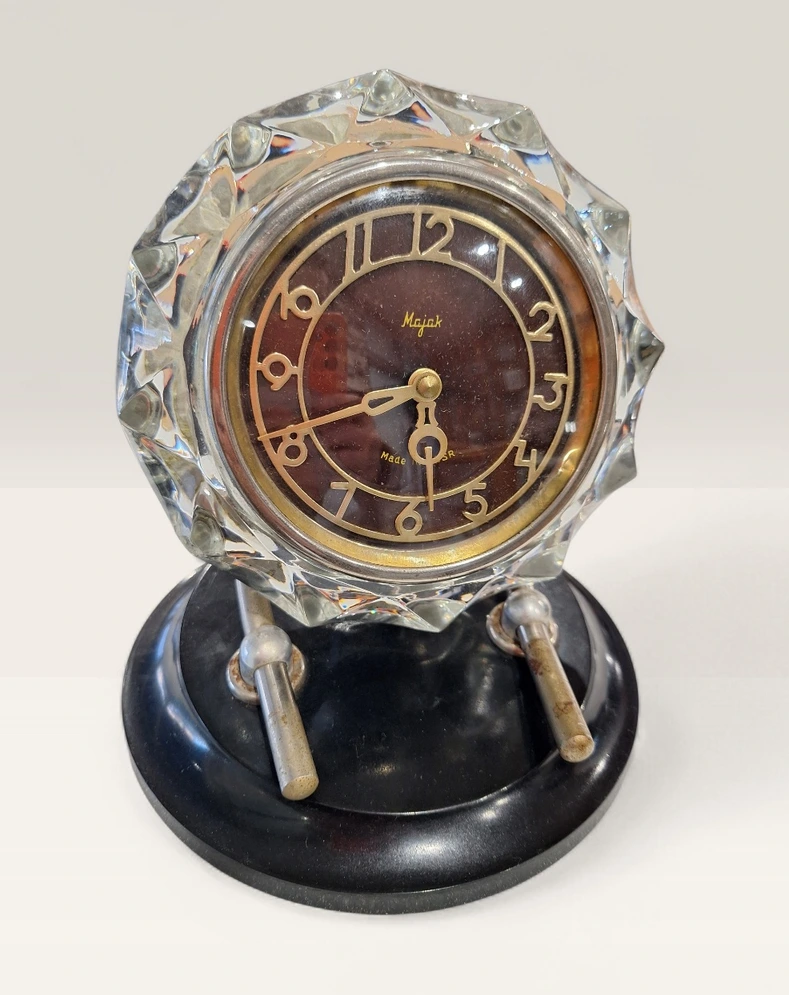 ceas birou Majak vintage cristal